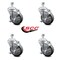 Service Caster 4 Inch Thermoplastic Rubber Swivel 12mm Threaded Stem Caster Set with Brake SCC-TS20S414-TPRB-TLB-M1215-4 - alternate 4
